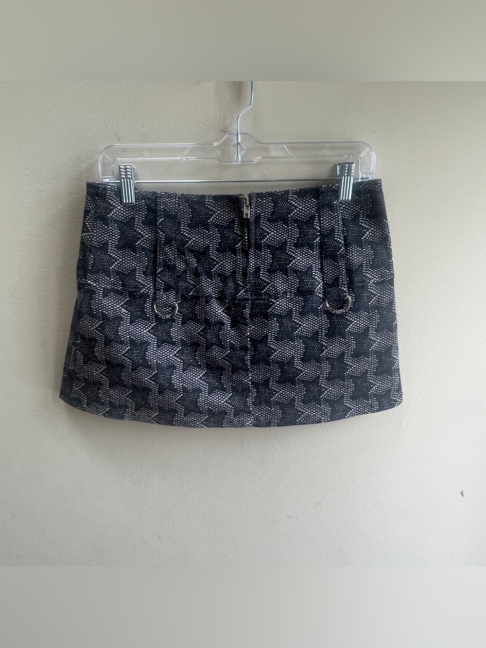 Tripp NYC Star Mini Skirt with Zippers - Black Y2K Goth Emo Punk Sz M - Picture 7 of 12